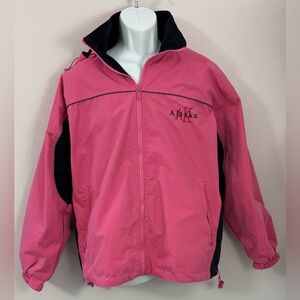 SANTCO AK Alaska Snow & Rain Reversible Pink and Black Hooded Jacket Size M